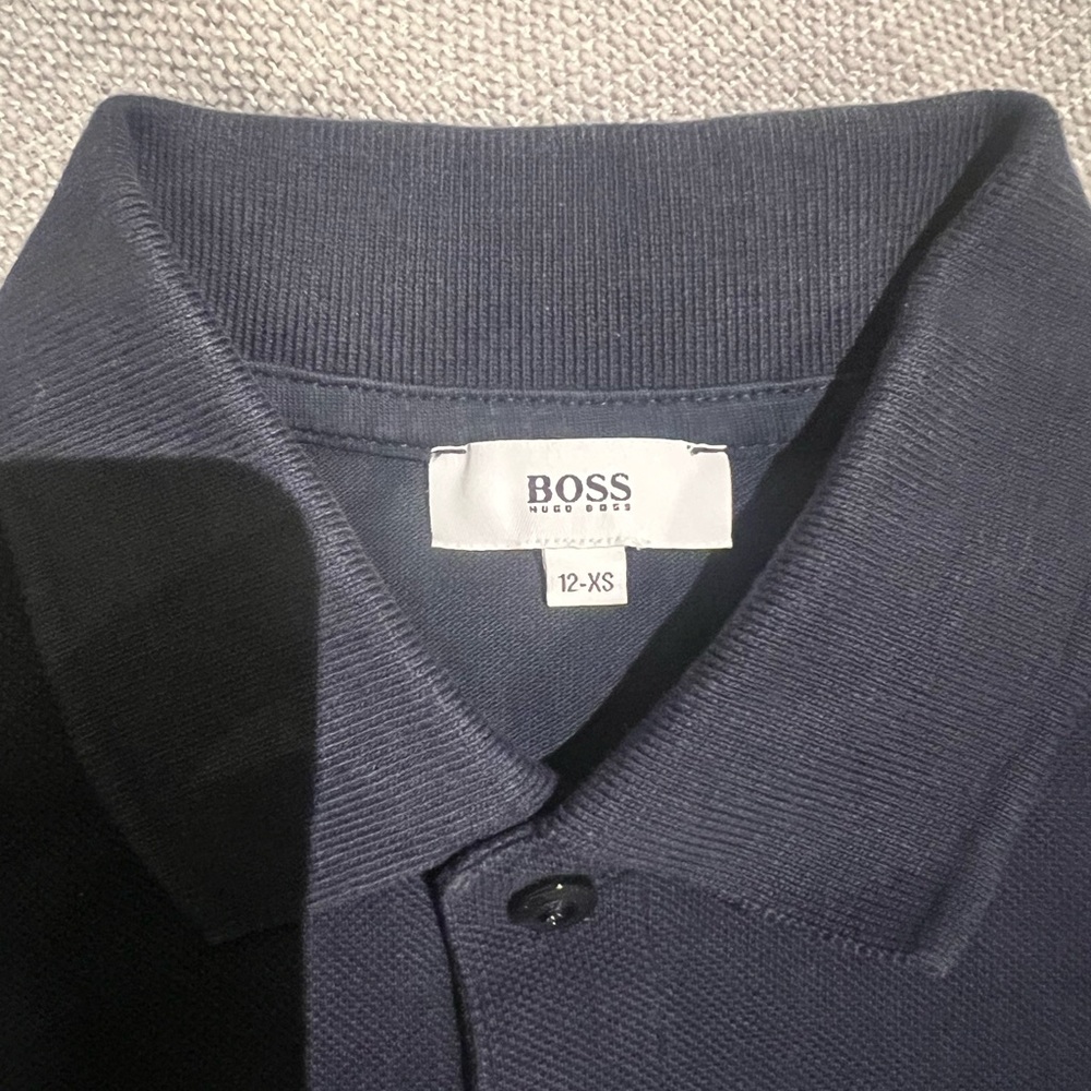 Boss boys Dark Blue Polo Shirt